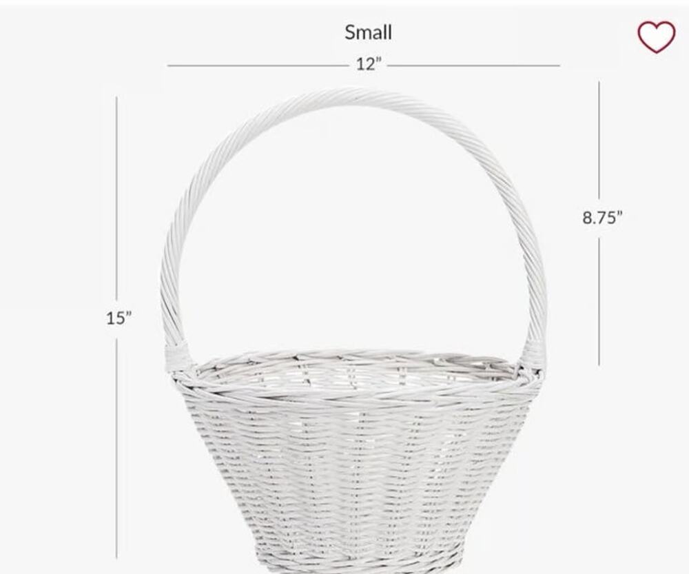 POTTERY BARN KIDS White Sabrina Easter Basket